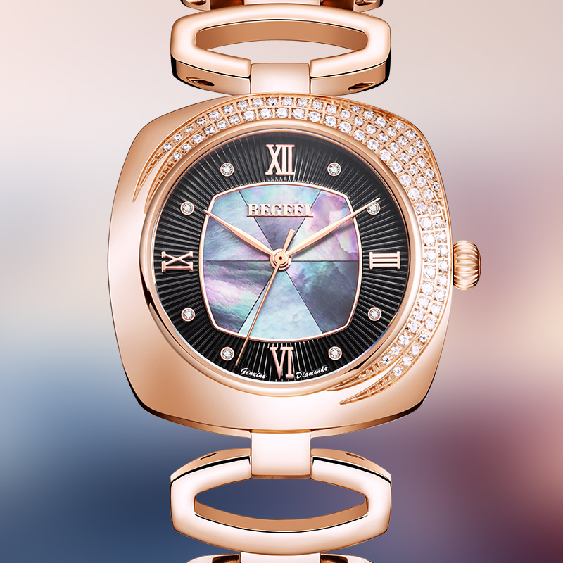 宾爵begeel瑞士进口石英机芯真钻防水手表