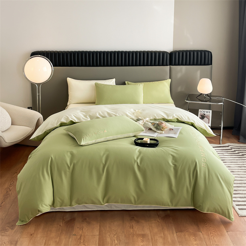 文艺女孩的床品升级记✨逸茉纯棉四件套，刺绣细节太戳我了！