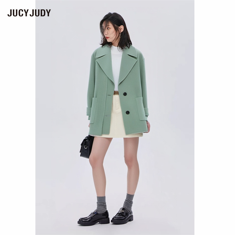 JUCY JUDY羊毛大衣：韩国简约风，我穿出了高级感还是“买家秀”？