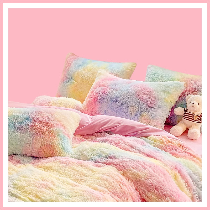 冬天必备！南方生活水貂绒四件套，暖到不想起床😭