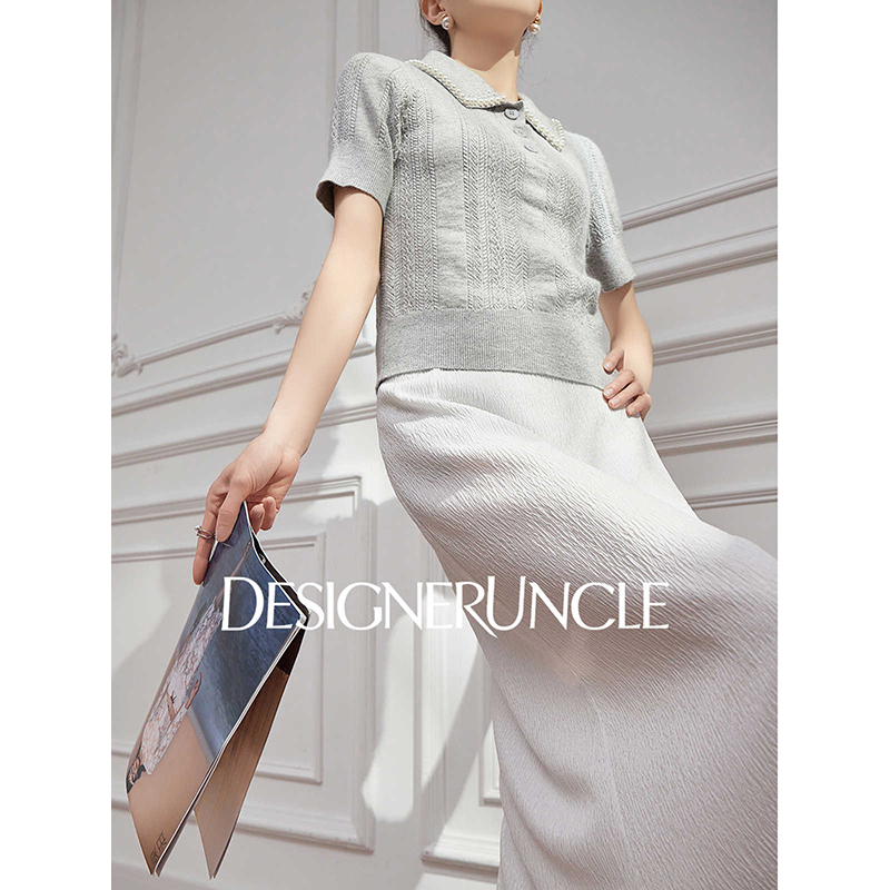 DESIGNER UNCLE 针织短袖polo衫：一件让我重新爱上‘千金感’的灰色宝藏