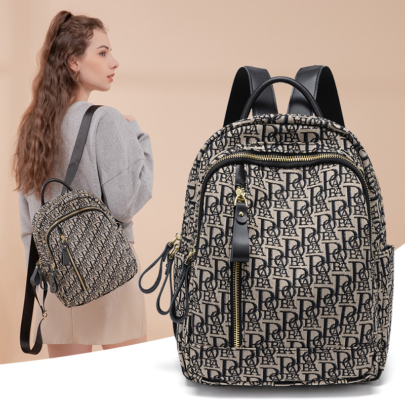 VANDEE印花帆布包测评｜韩系百搭双肩包，容量大到离谱！