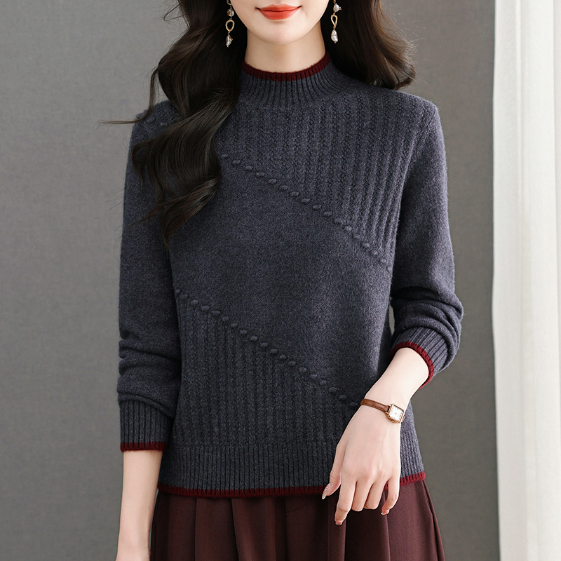 小个子也能穿出高级感！鲜诺CHOY NOR提花针织打底衫，细节控的福音