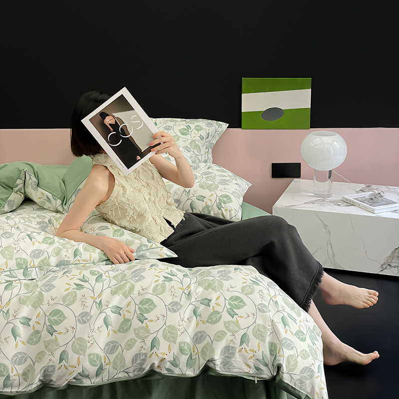 裸睡必备！逸茉全棉四件套，公主风床品让我每天赖床到中午！