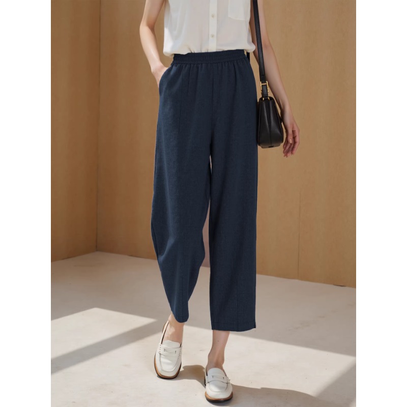 这条亚麻阔腿裤，我愿称之为‘松弛感天花板’！
