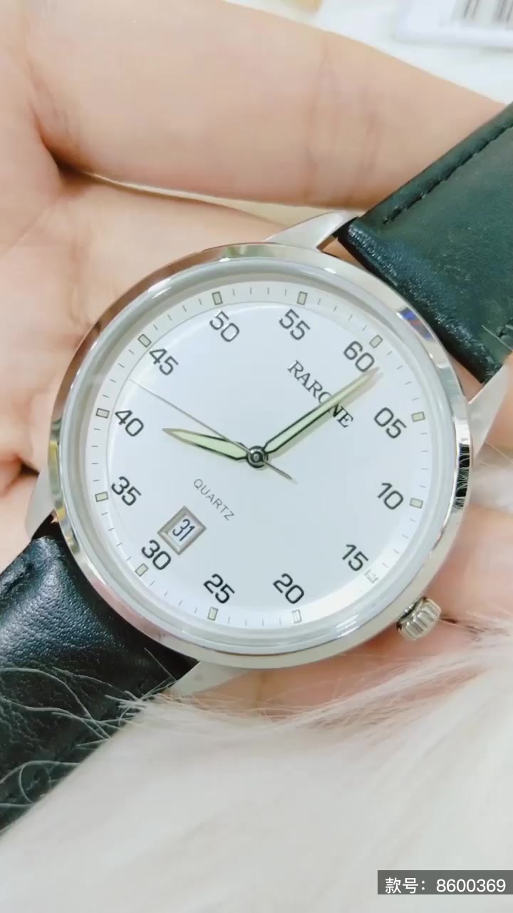 雷诺RARONE简约时尚秒盘夜光指针日历显示石英皮带手表：千元价位里的“时间艺术家”