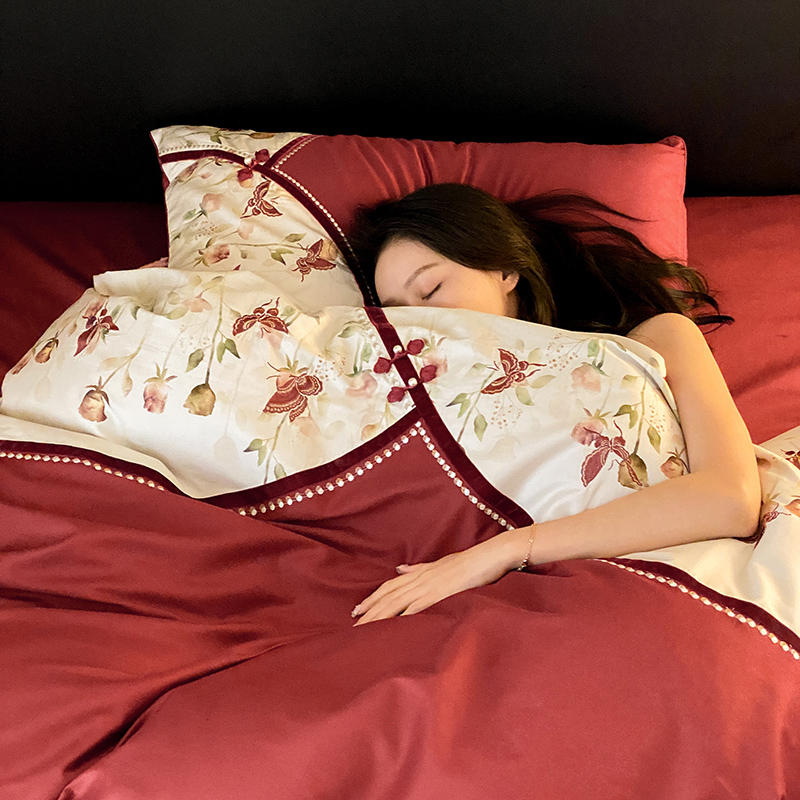 浮影刺绣四件套：睡在云端还是睡在钞票上？