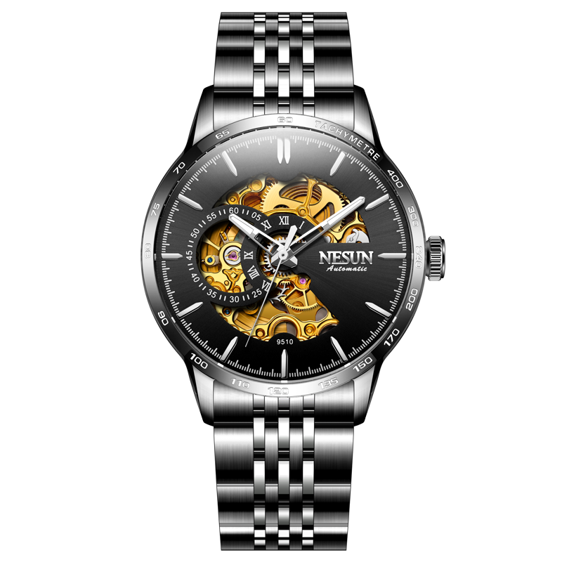 尼尚NESUN 双面镂空全自动机械男表：潮牌腕表的真实体验分享