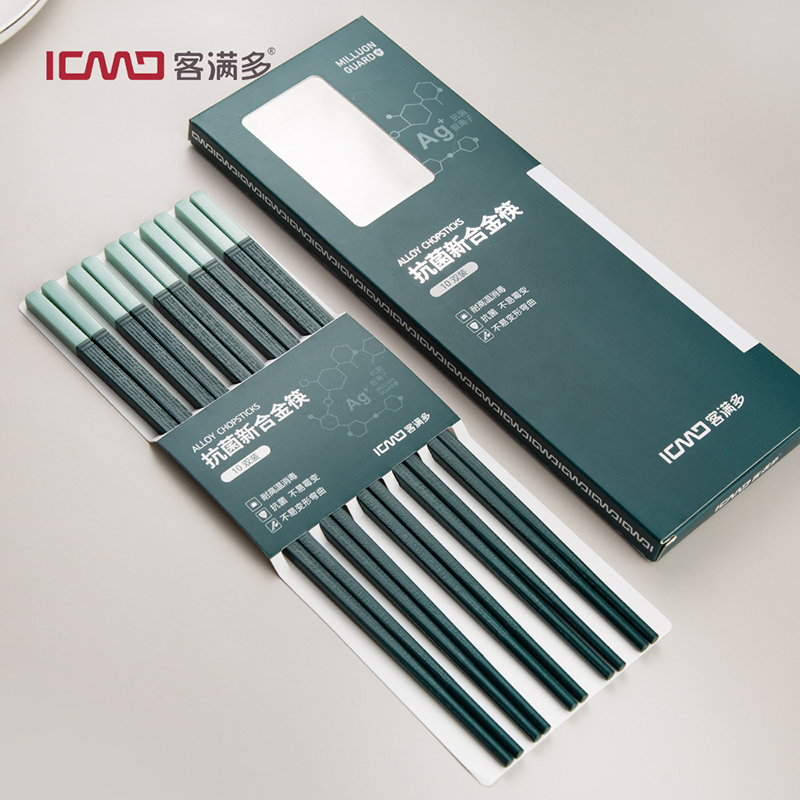 北欧绿合金筷子，颜值与实用并存，我的厨房新宠！