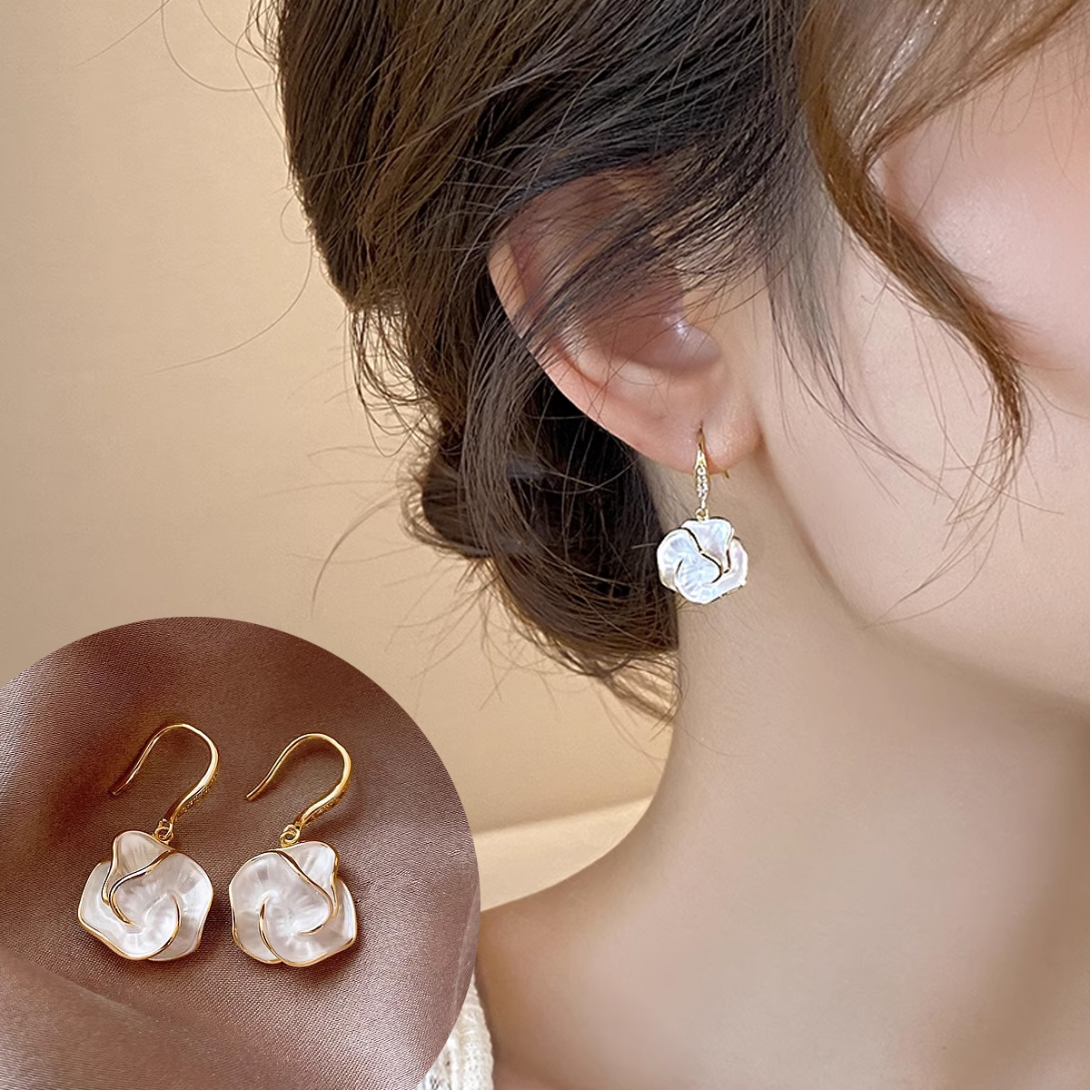 BAZAAR山茶花朵耳环：轻奢气质与日常百搭的完美平衡