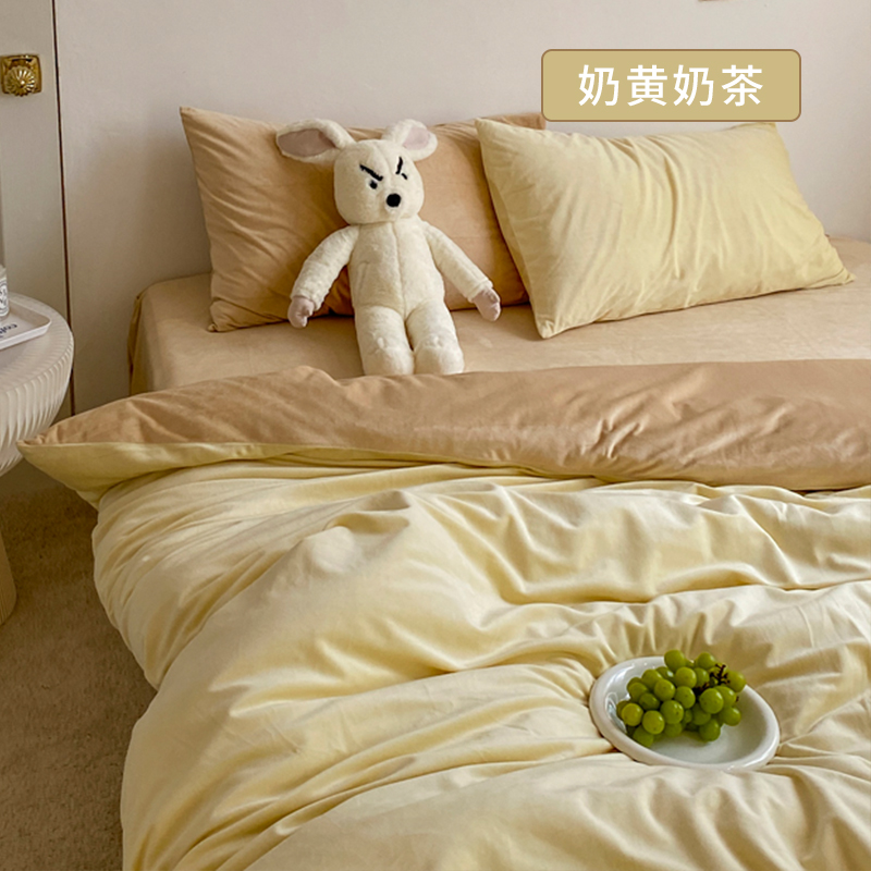 冬天就要窝在被窝里撸猫感！艾维天鹅绒四件套，温暖到不想起床🐱