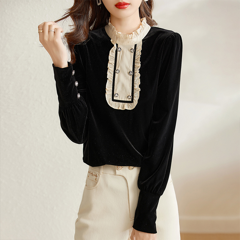 冬日氛围感拉满！这件木耳边丝绒针织衫也太温柔了吧💕