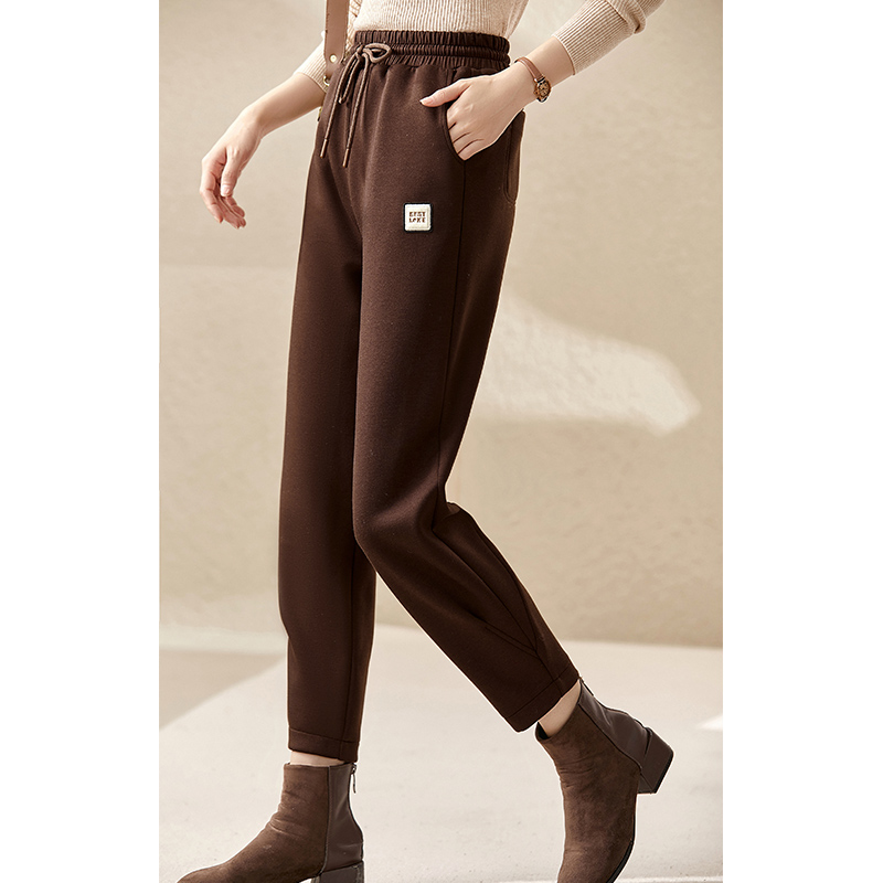 欧昵雪高腰休闲裤：抽绳一拉，腿长两米八！