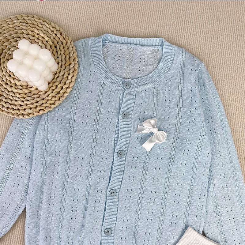 女儿穿上这件镂空针织衫，瞬间变身小仙女🧚‍♀️