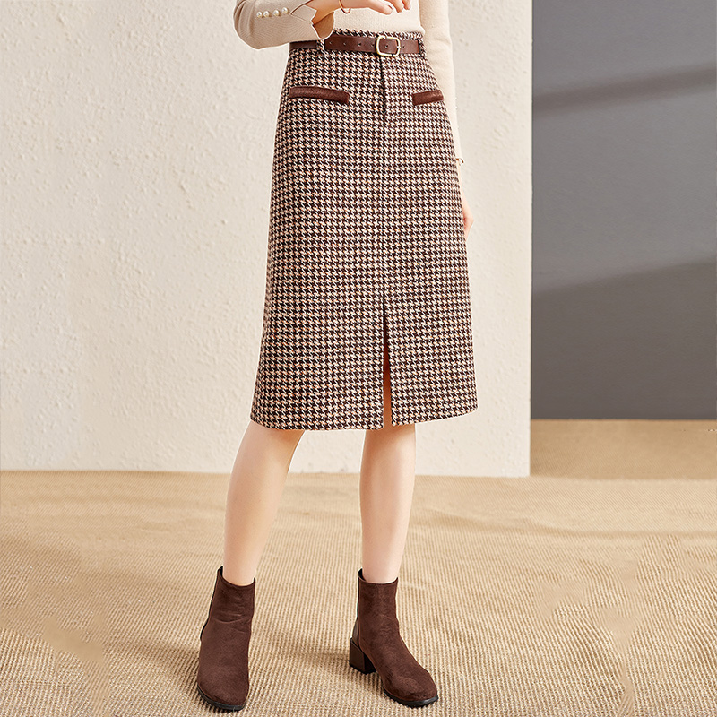 欧昵雪复古千裙格开叉半身裙：经典格纹遇上现代设计，我的真实体验分享