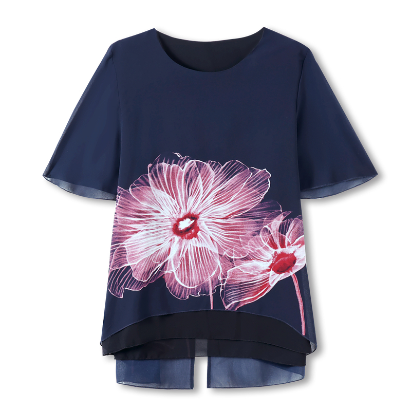 妈妈装新宠！寻蔻年华雪纺T恤，气质与舒适并存✨