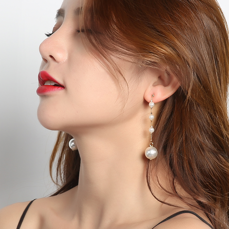 金魅925银针珍珠耳环